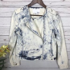 Bar III Women’s acid wash biker jacket